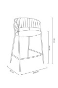 Krzesło barowe MARGO 65 khaki / beżowe - King Home